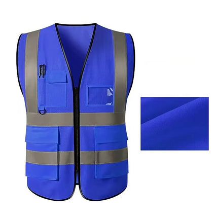 High Visibility Reflective Safety Vest Work Uniform Signal Security Jacket Reflex Clothing Rider Motor Geology Man-KarWorkwear