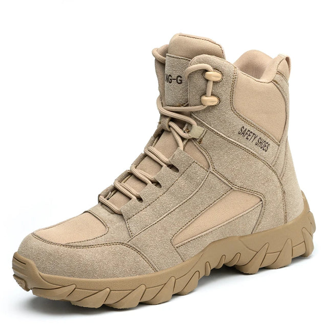 Work Boots Indestructible Safety Shoes Men and Women Steel Toe Shoes Construction Work and Daily Wear Outdoor work hiking boots