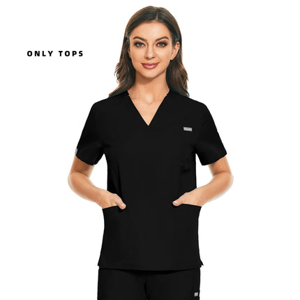 Medical Uniform Lab Clothes Women Mens Scrubs Tops Nurse Nursing Uniform Vet Costume Spa Workwear Hospital Surgery Work Shirts-KarWorkwear