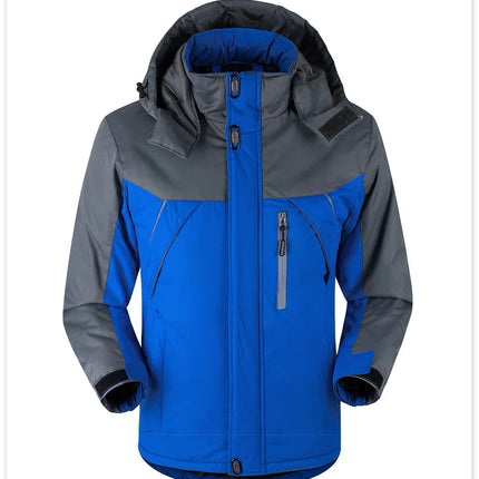 Winter Men's Cotton Padded Jacket Outdoor Work Parka Coat Casual Thick Warm Outdoor Hiking Camping Ski Coats Windproof Jacket