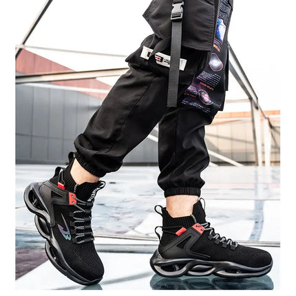 Luminous Steel Toe Boots For Men Non-slip Work Boots Indestructible Shoes Kitchen Restaurant Safety Boots Male Footwear 36-48-KarWorkwear