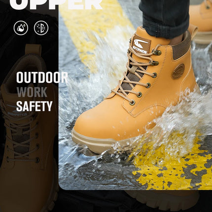 Men Protective Boots Steel Toe Shoes Anti-smash Anti-puncture Work Boots Safety Shoes Indestructible Winter Boots Waterproof-KarWorkwear