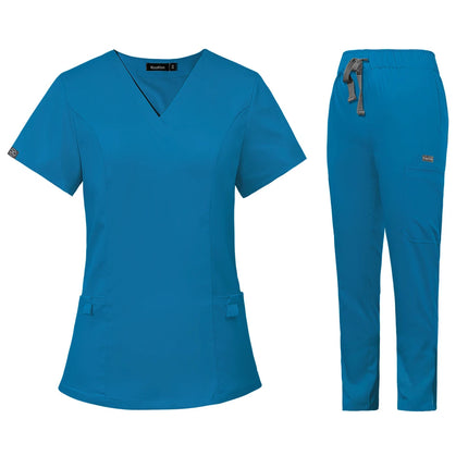 Short Sleeved Hospital Doctor Uniforms Spa Uniforms Dental Clinic Medical Scrubs Suits Pet Grooming Veterinary Nurse Accessories-KarWorkwear