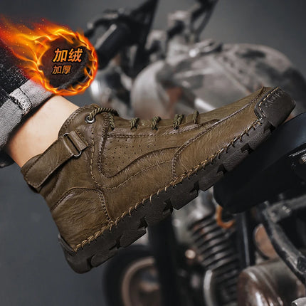 Loafers Ankle Boots Male Sneakers Sports and Leisure Casual Sneaker Leather Shoes Men's Casual Shoes Work Boots for Men Fashion-KarWorkwear