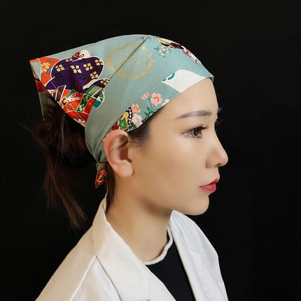 Japanese Chef Hat Kitchen Restaurant Waiter Sushi Caps Cuisine Cook Headscarf  Food Service Work Uniform Cap Pirate Hat-KarWorkwear