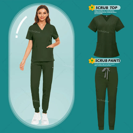 High Quality Suit Medical Nurse Uniforms Multicolor Scrubs Set Beauty Salon Spa Work Clothes Surgical Gowns Nursing Accessories-KarWorkwear