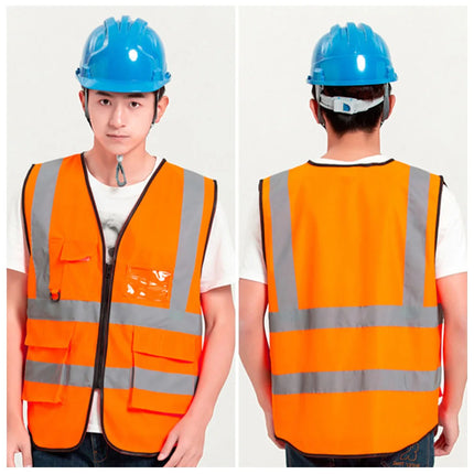 High Visibility Security Reflective Vest Multi-pocket Traffic Vest Miners Uniform Construction Workwear Outdoor Cycling Custom-KarWorkwear