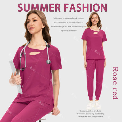 Fashion Personality Medical Uniforms Wholesale Operating Room Scrubs Set Nurse Uniforms Hospital Clothes Dental Surgery Workwear-KarWorkwear