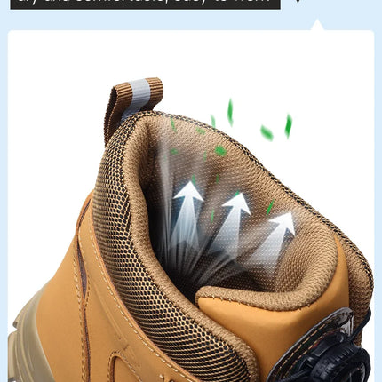 Waterproof Safety Boots Men Indestructible Steel Toe Work Boots Anti-smash Stab-resistant Safety Shoes Biker Botas Para Hombre