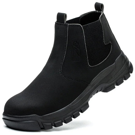 Waterproof Safety Wrok Boots For Men Steel Toe Cap Lightweight Indestructible Industry Chelsea Boots Puncture-Proof Footwear-KarWorkwear