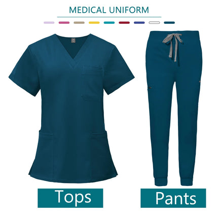 Nurse Uniform Woman Hospital Doctor Men's Medical Sweatshirt  Nursing Pants Unisex Workshop Uniforms Beauty SPA Work Clothes New-KarWorkwear