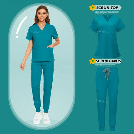 High Quality Suit Medical Nurse Uniforms Multicolor Scrubs Set Beauty Salon Spa Work Clothes Surgical Gowns Nursing Accessories-KarWorkwear