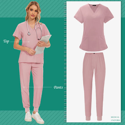 Hot Selling Scrubs Medical Uniforms Woman Breathable Beauty Manicurist Work Clothes Doctor Nurse Operating Room Surgical Uniform-KarWorkwear