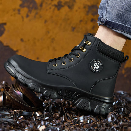 Men's Safety Shoes Anti-impact Steel Toe Puncture-resistant Kevlar Outdoor Construction Site Safety Boots Workshop Factory Work