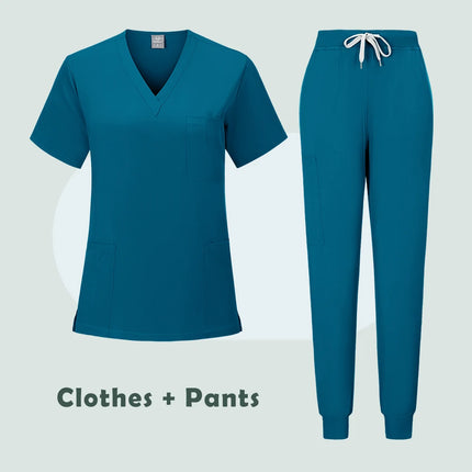 New Nurse Uniform Woman Hospital Doctor 's Medical Sweatshirt Nursing Pants Unisex Workshop Uniforms Beauty SPA Work Clothes