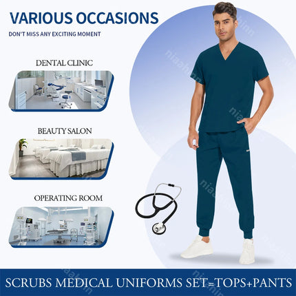 Wholesale Jogger Style Surgical Medical Work Clothes Hospital Doctor Nursing Scrub Suit Anesthetist Uniforms Dentistry Uniforms-KarWorkwear
