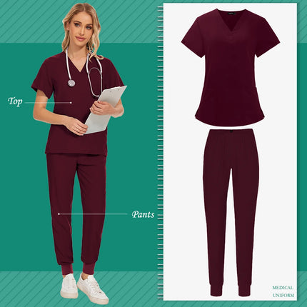 Hot Selling Scrubs Medical Uniforms Woman Breathable Beauty Manicurist Work Clothes Doctor Nurse Operating Room Surgical Uniform-KarWorkwear
