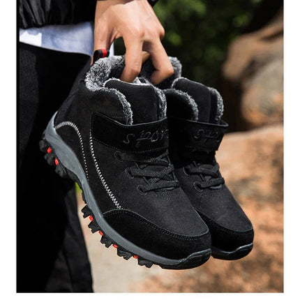 Waterproof Winter Men Boots Suede Warm Snow Outdoor Sneakers Boots Men Work Casual Shoes High-top Non-slip Ankle Boots