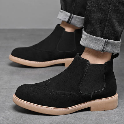 Men's Boots Stylish High Top Boots Are Versatile  Lightweight  Anti Slip  Wear-resistant  and  All Season Outdoor Work Shoes