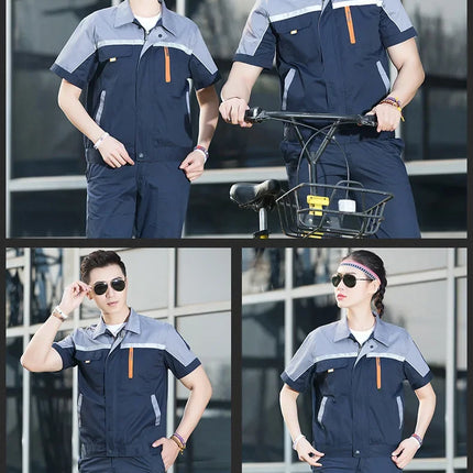 Summer Work Clothing Working Coveralls Reflective Thin Breathable Uniforms Household Worker Suit Work Coats For Cleaning Blouses-KarWorkwear