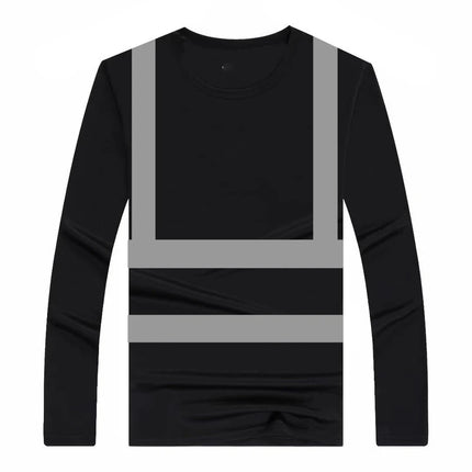 Reflective Shirt for Men Long Sleeve Work Shirt High Visibility for Night Working Hi Vis Safety Shirts Quick Dry