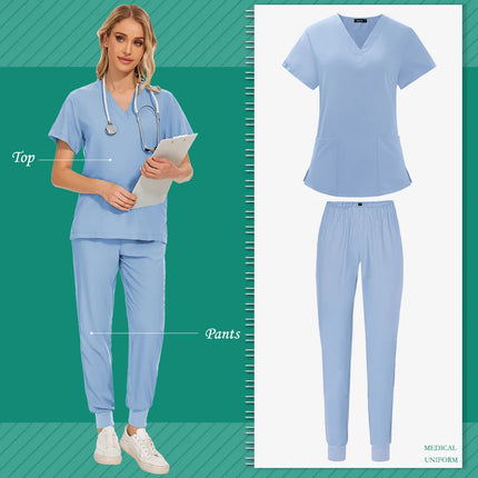 Hot Selling Scrubs Medical Uniforms Woman Breathable Beauty Manicurist Work Clothes Doctor Nurse Operating Room Surgical Uniform-KarWorkwear