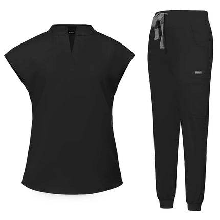 New Scrub Clothes Comfortable and Breathable Unisex Solid Color Top and Pants Set Medical Uniform Surgical Work Wear Wholesale-KarWorkwear