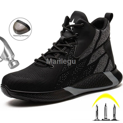Work Boots Steel Toe Safety Shoes Men Women Work Shoes Sneakers Lightweight  Anti-Puncture Safety Shoes Men Indestructible Boots