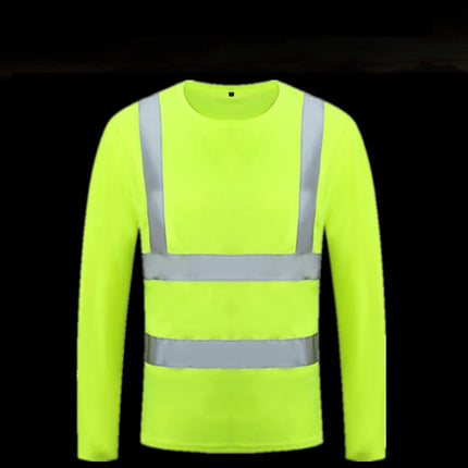 Reflective Shirt for Men Long Sleeve Work Shirt High Visibility for Night Working Hi Vis Safety Shirts Quick Dry
