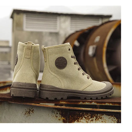 New Fashion High-top Mens Boots Outdoor Comfortable Mens Casual Boots Jungle Mountaineering Men Shoes Wide Bottom Platform Boots-KarWorkwear