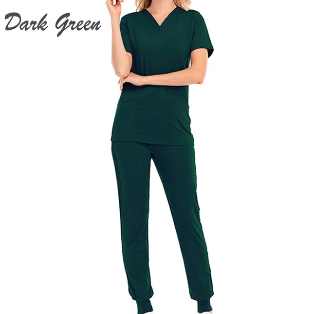 Pet Beauty Agency uniform nurse uniform medical uniform V-collar nursing frosted uniform salon SPA Women's suits suits s-KarWorkwear