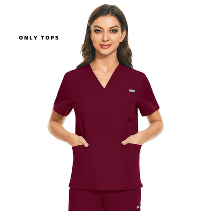 Medical Uniform Lab Clothes Women Mens Scrubs Tops Nurse Nursing Uniform Vet Costume Spa Workwear Hospital Surgery Work Shirts-KarWorkwear