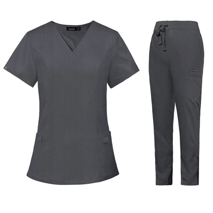 Short Sleeved Hospital Doctor Uniforms Spa Uniforms Dental Clinic Medical Scrubs Suits Pet Grooming Veterinary Nurse Accessories-KarWorkwear