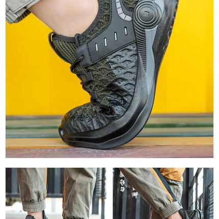 Size 50 Steel Toe Boots For Men Indestructible Safety Work Shoes Lightweight Steel Toe Sneakers Puncture Proof  Male Footwear-KarWorkwear