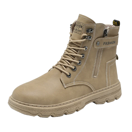 High-top boots, British style, casual and versatile, men's shoes for workwear