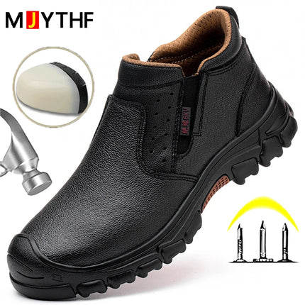 Waterproof Work Boots Safety Composite Toe Shoes Men Anti-smash Anti-puncture Safety Shoes Anti-scald Welding Shoes Protective