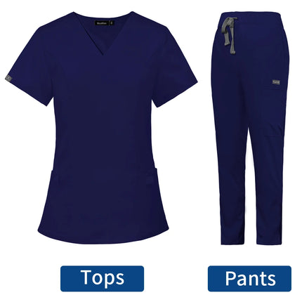 Short Sleeved Hospital Doctor Uniforms Spa Uniforms Dental Clinic Medical Scrubs Suits Pet Grooming Veterinary Nurse Accessories-KarWorkwear