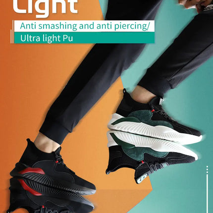 Security Casual Sneakers Men Shoes Work Boots Steel Toe Shoes Anti-smash Anti-puncture Indestructible Shoes Protective Boots-KarWorkwear