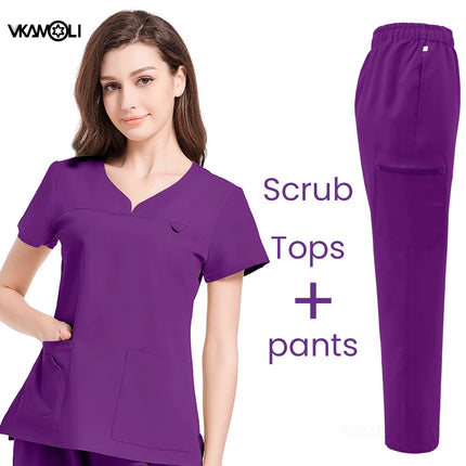 Women's Hospital operating room Work Uniform Elastic and Comfortable Surgical Clothing scrubs suit medical Beauty lab uniforms-KarWorkwear