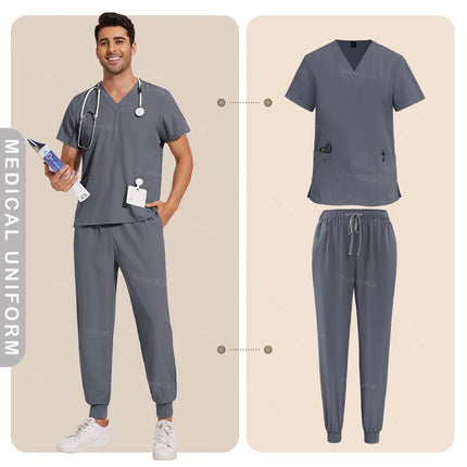 Nurse Uniforms Woman Hospital Doctor Men's Medical Sweatshirt Nursing Pants Unisex Workshop Uniforms Beauty SPA Work Clothes New-KarWorkwear