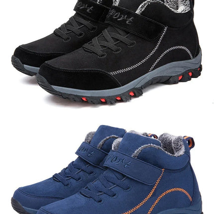 Waterproof Winter Men Boots Suede Warm Snow Outdoor Sneakers Boots Men Work Casual Shoes High-top Non-slip Ankle Boots