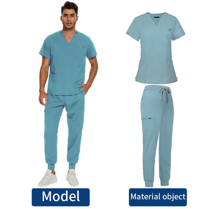 Scrubs Surgical Uniform Doctor Nurse Nursing Uniforms Men Women Medical Workwear Spa Dentist Medical Set Lab Clinic Scrub Suit-KarWorkwear