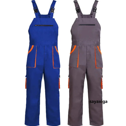 Bib Overalls Men Safety Work Clothing Big Size Protective Coveralls Strap Pants Trousers Jumpsuit Uniforms Sleeveless Bib Pants