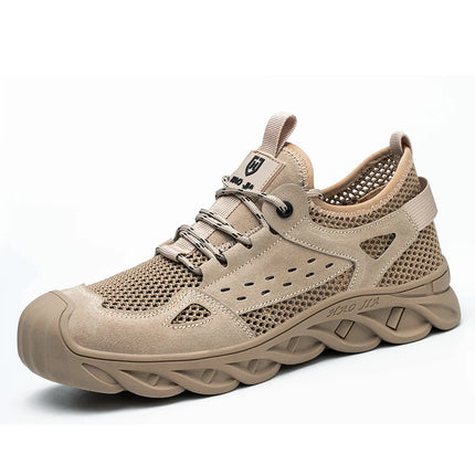 Breathable Summer Safety Work Shoes For Men Insulation 6KV Plastic Toe Anti-smash Non-slip Indestructible Boots Male Footwear-KarWorkwear