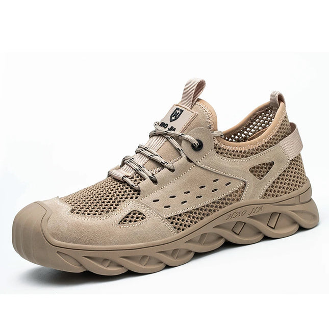 Breathable Summer Safety Work Shoes For Men Insulation 6KV Plastic Toe Anti-smash Non-slip Indestructible Boots Male Footwear-KarWorkwear