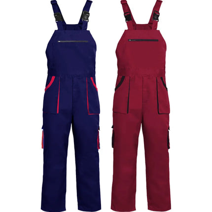 Bib Overalls Mens Women Work Clothing Plus Size Protective Coveralls Strap Jumpsuit Multi Pockets Uniform Sleeveless Cargo Pants-KarWorkwear