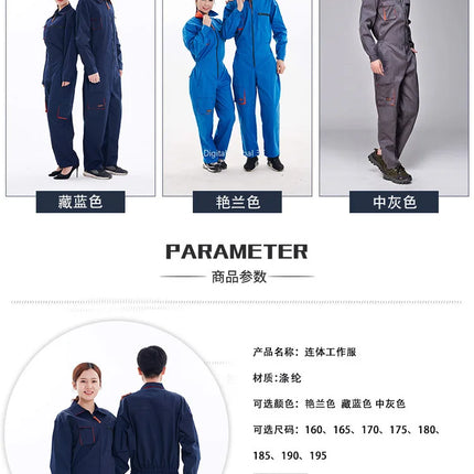 2023 Work Overall Uniform Men Women Working Coveralls Welding Suit Car Repair Workshop Mechanic Plus Size Clothes-KarWorkwear