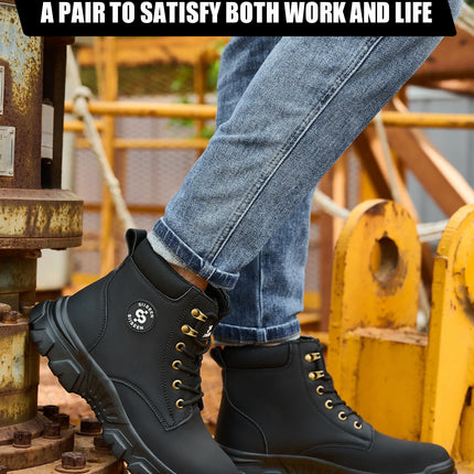 Men's Safety Shoes Anti-impact Steel Toe Puncture-resistant Kevlar Outdoor Construction Site Safety Boots Workshop Factory Work