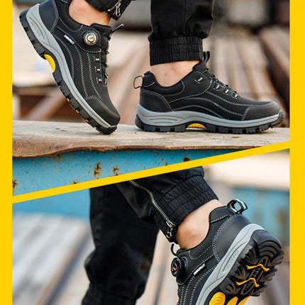 Men's Steel Head Safety Shoes Puncture And Smash Resistant Lightweight Sole Breathable Upper for Outdoor Workshop Work Shoes