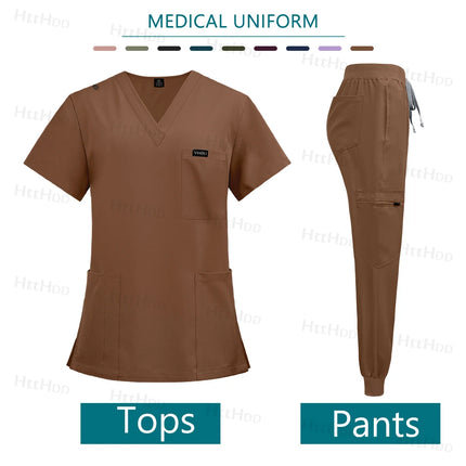 Nurse Accessories New Fashion Surgical Uniforms Woman Clinical Nursing Pediatrics Working Clothes Mens Scrub Hospital Scrub Sets-KarWorkwear